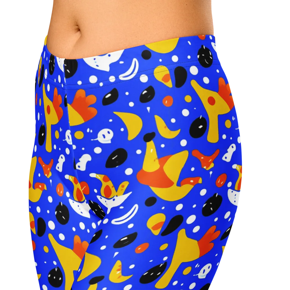 Blueberry Bazaar on Capri Leggings — Zoomed-in