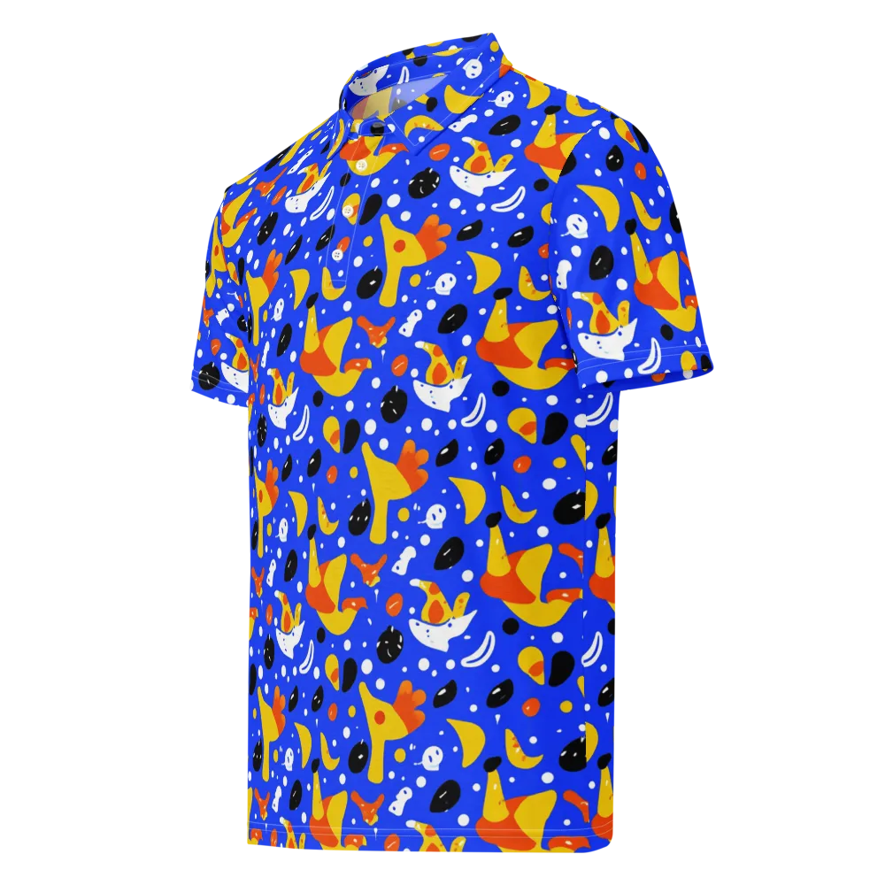 Blueberry Bazaar on Men's Slim Fit Polo Shirt — Left Front