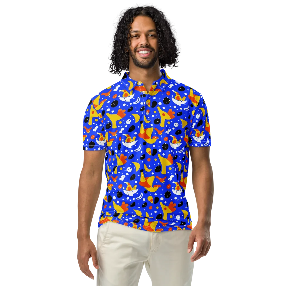 Blueberry Bazaar on Men's Slim Fit Polo Shirt — Front