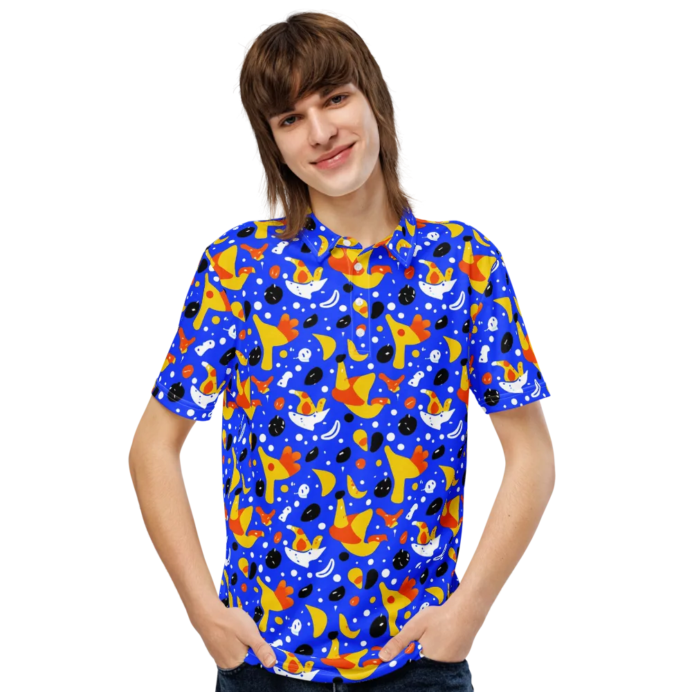 Blueberry Bazaar on Men's Slim Fit Polo Shirt — Front