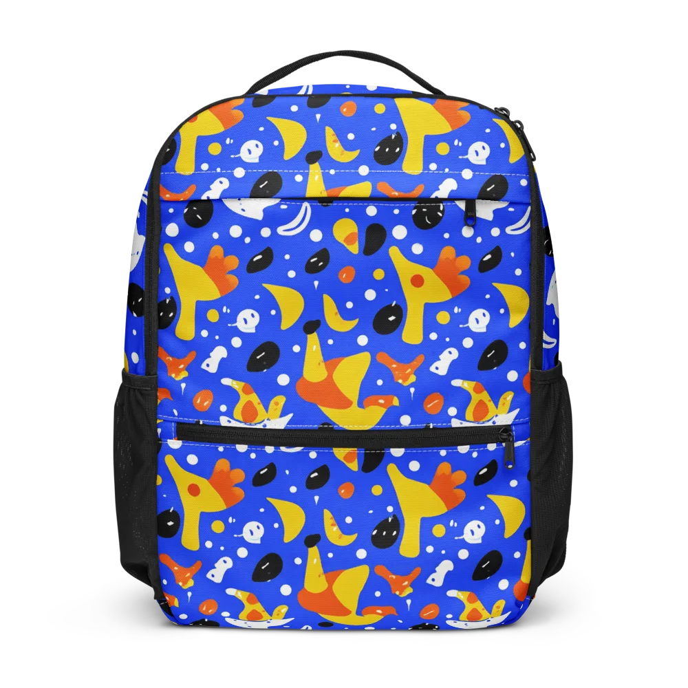 Blueberry Bazaar on Utility Backpack — Front