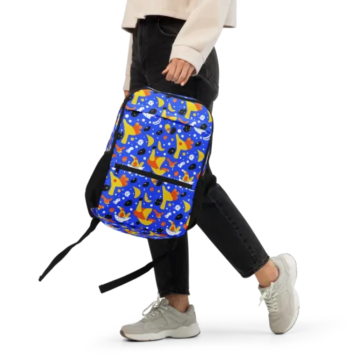 Blueberry Bazaar on a Utility Backpack