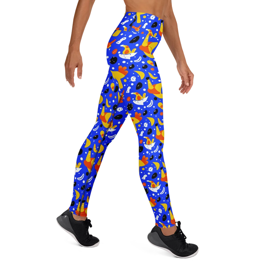 Blueberry Bazaar on Yoga Leggings — Right