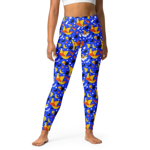Blueberry Bazaar on a Yoga Leggings
