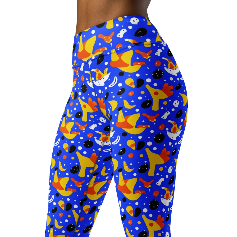 Blueberry Bazaar on Yoga Leggings — Left Front