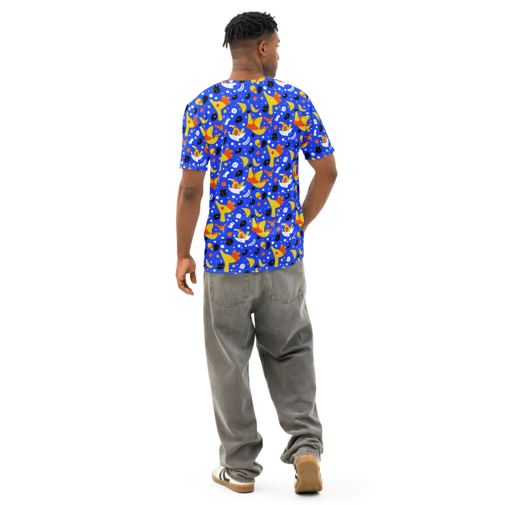 Blueberry Bazaar on Men's Cotton Crew Neck T-Shirt — Back