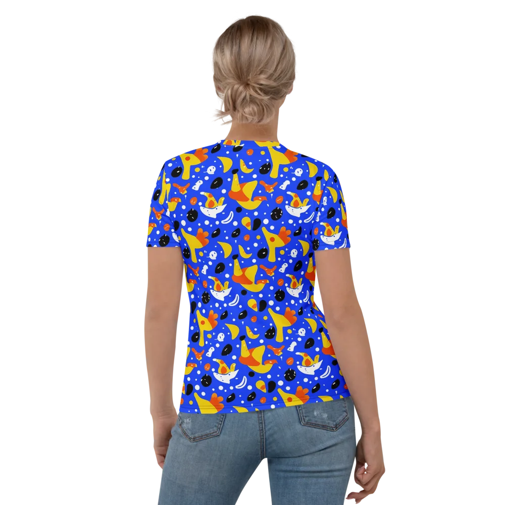 Blueberry Bazaar on Women's Crew Neck T-Shirt — Back