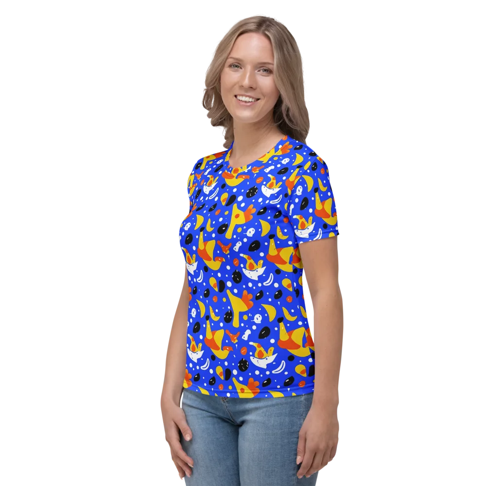 Blueberry Bazaar on Women's Crew Neck T-Shirt — Left
