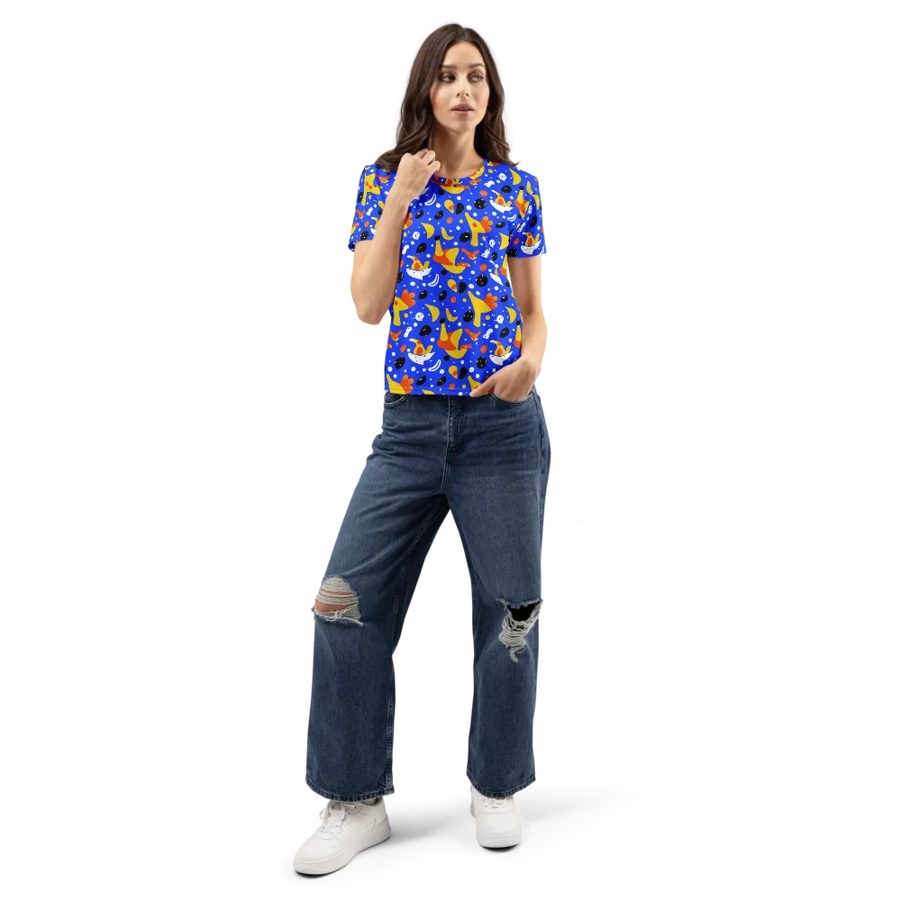 Blueberry Bazaar on Women's Crew Neck T-Shirt — Front