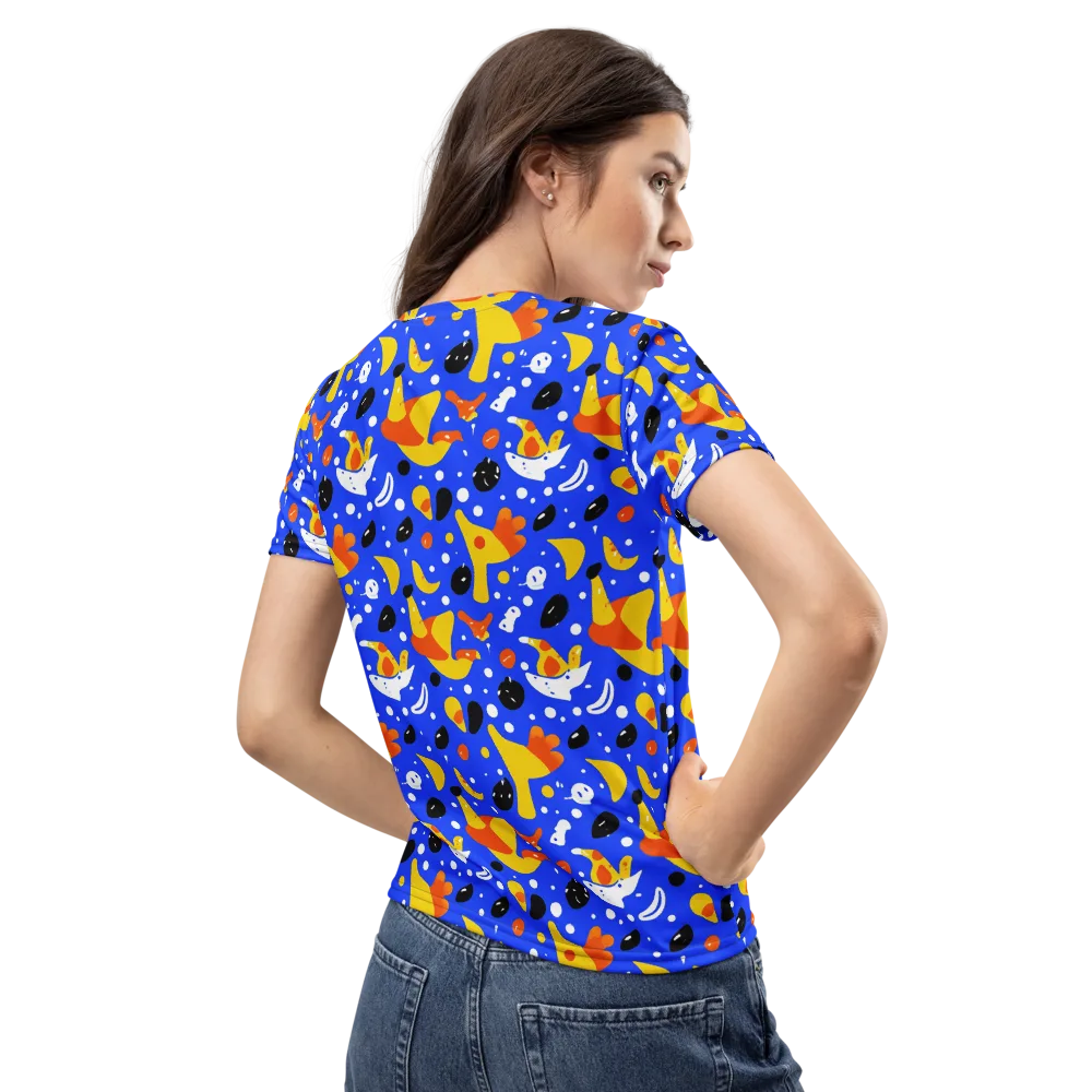 Blueberry Bazaar on Women's Crew Neck T-Shirt — Back