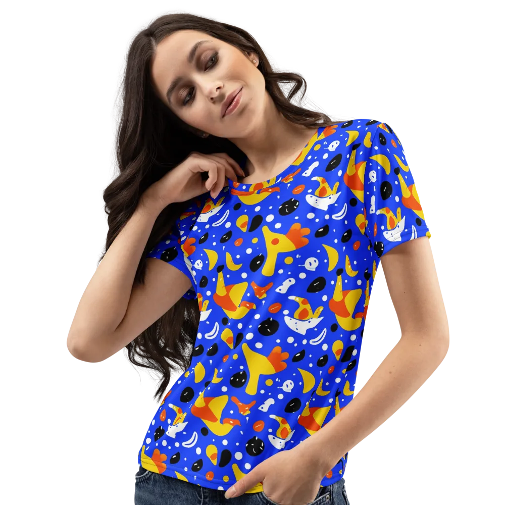 Blueberry Bazaar on Women's Crew Neck T-Shirt — Left Front