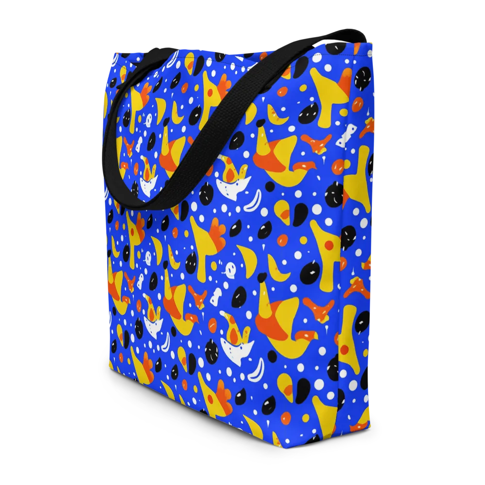 Blueberry Bazaar on Large Tote Bag W/ Pocket — Front