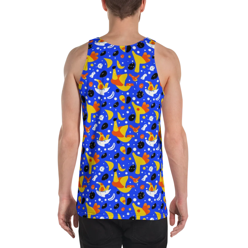 Blueberry Bazaar on Men's Tank Top — Back
