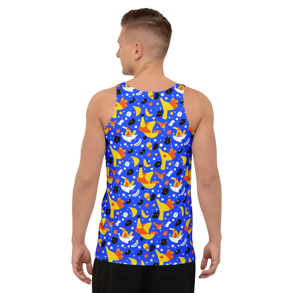 Blueberry Bazaar on Men's Tank Top — Back