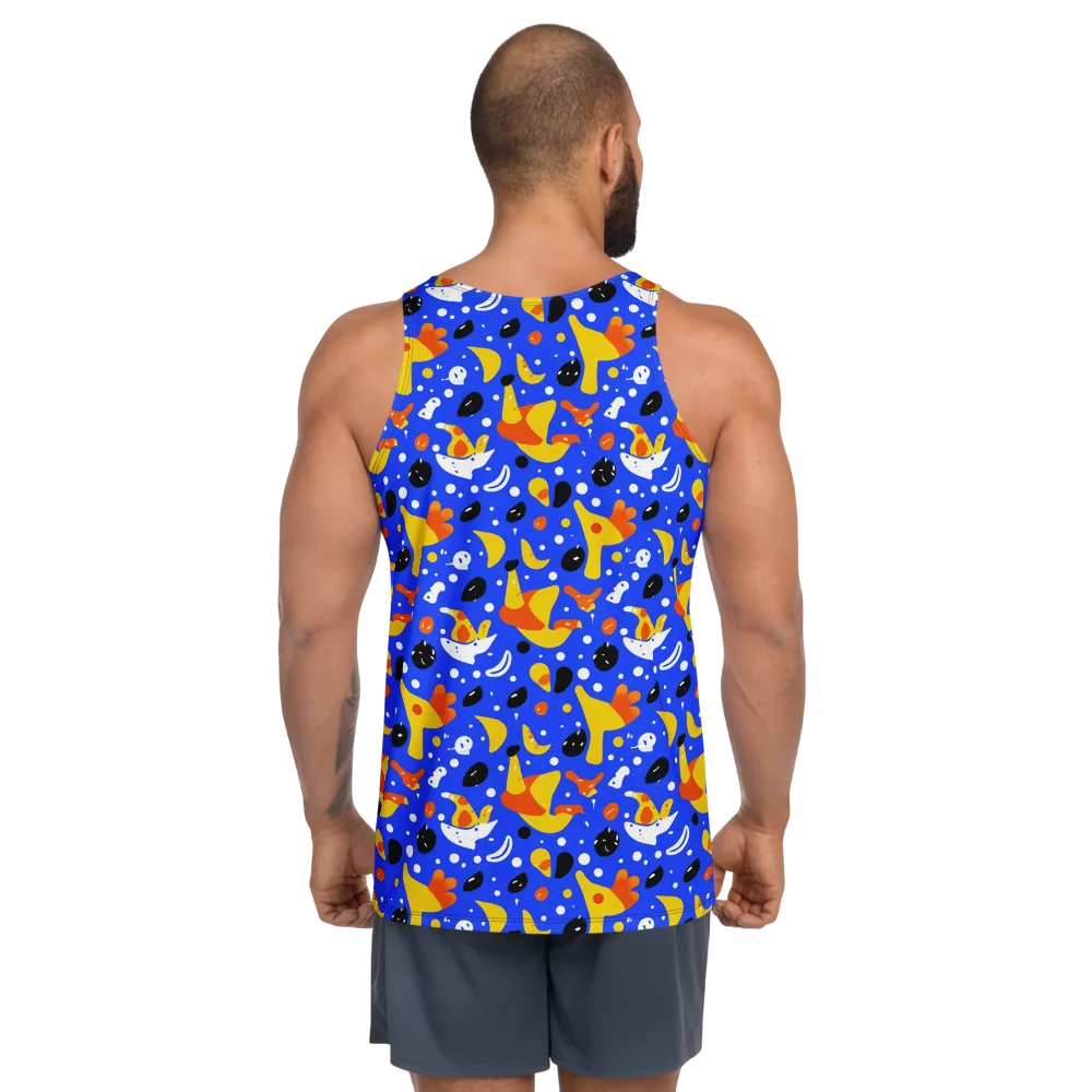 Blueberry Bazaar on Men's Tank Top — Back
