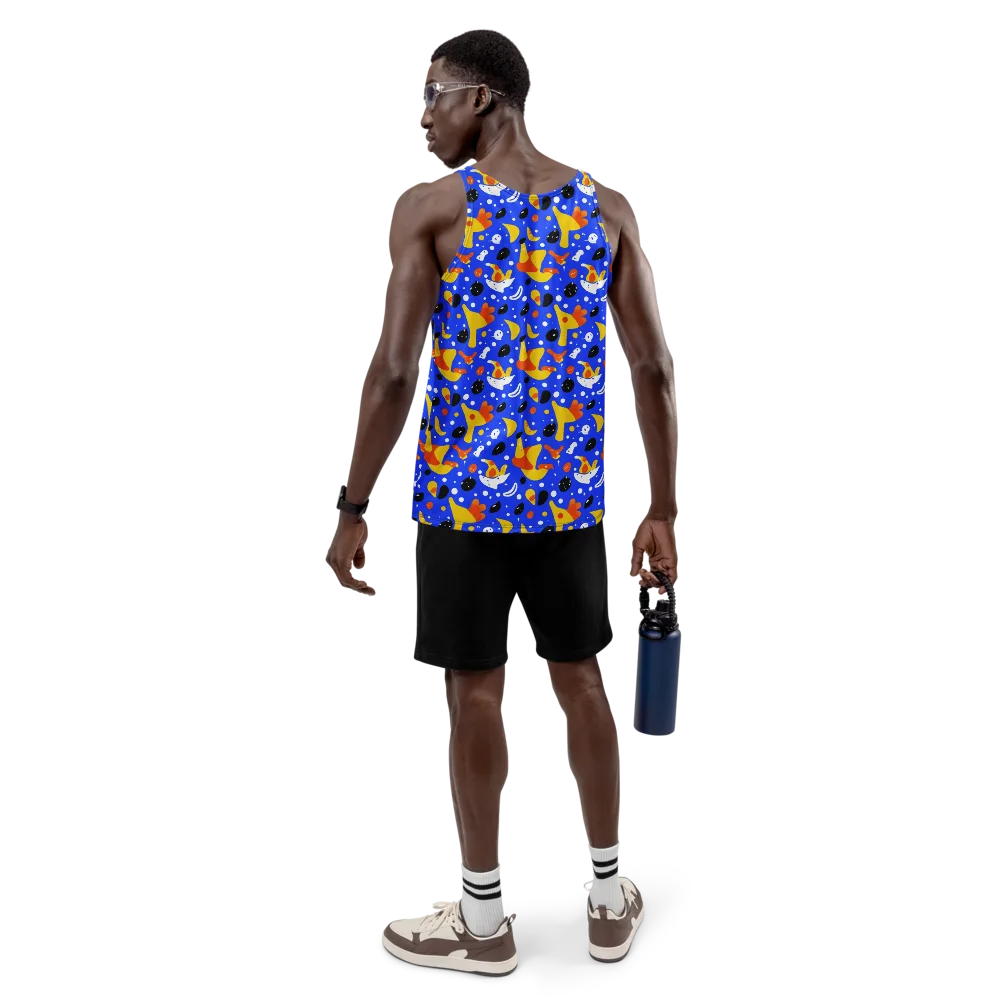 Blueberry Bazaar on Men's Tank Top — Back