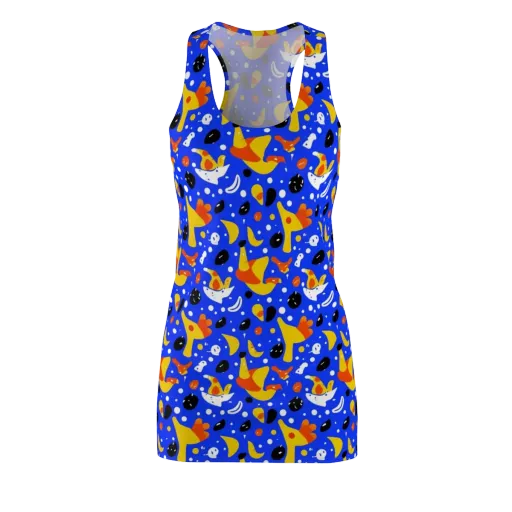 Blueberry Bazaar on a Racerback Dress