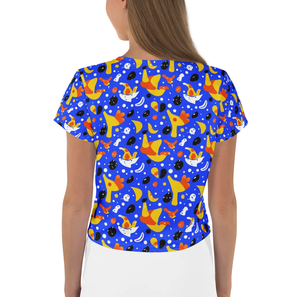 Blueberry Bazaar on Crop Tee — Back