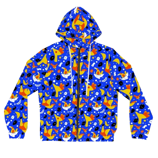 Blueberry Bazaar on a Women's Full-Zip Hoodie