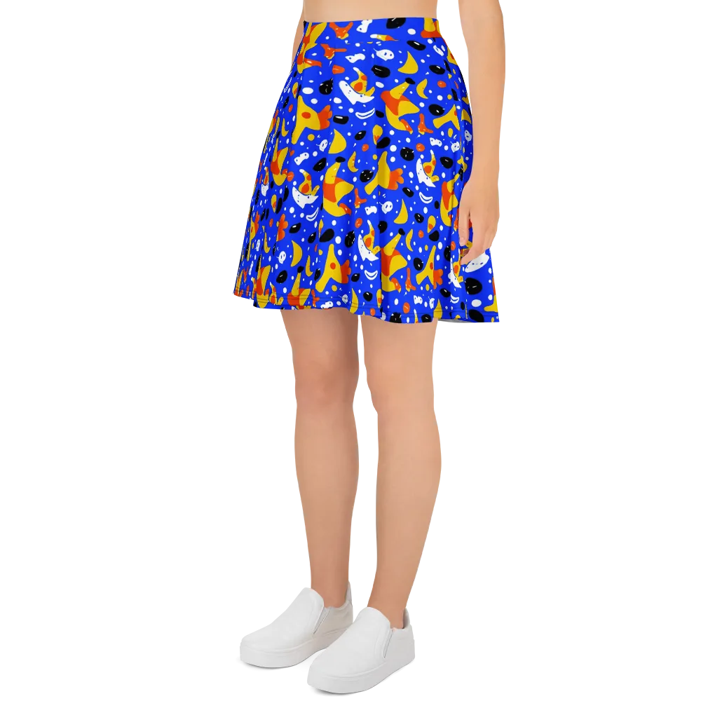 Blueberry Bazaar on Skater Skirt — Left