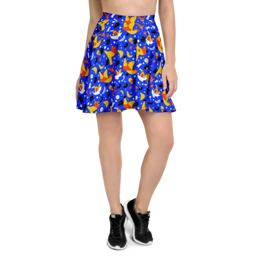 Blueberry Bazaar on a Skater Skirt