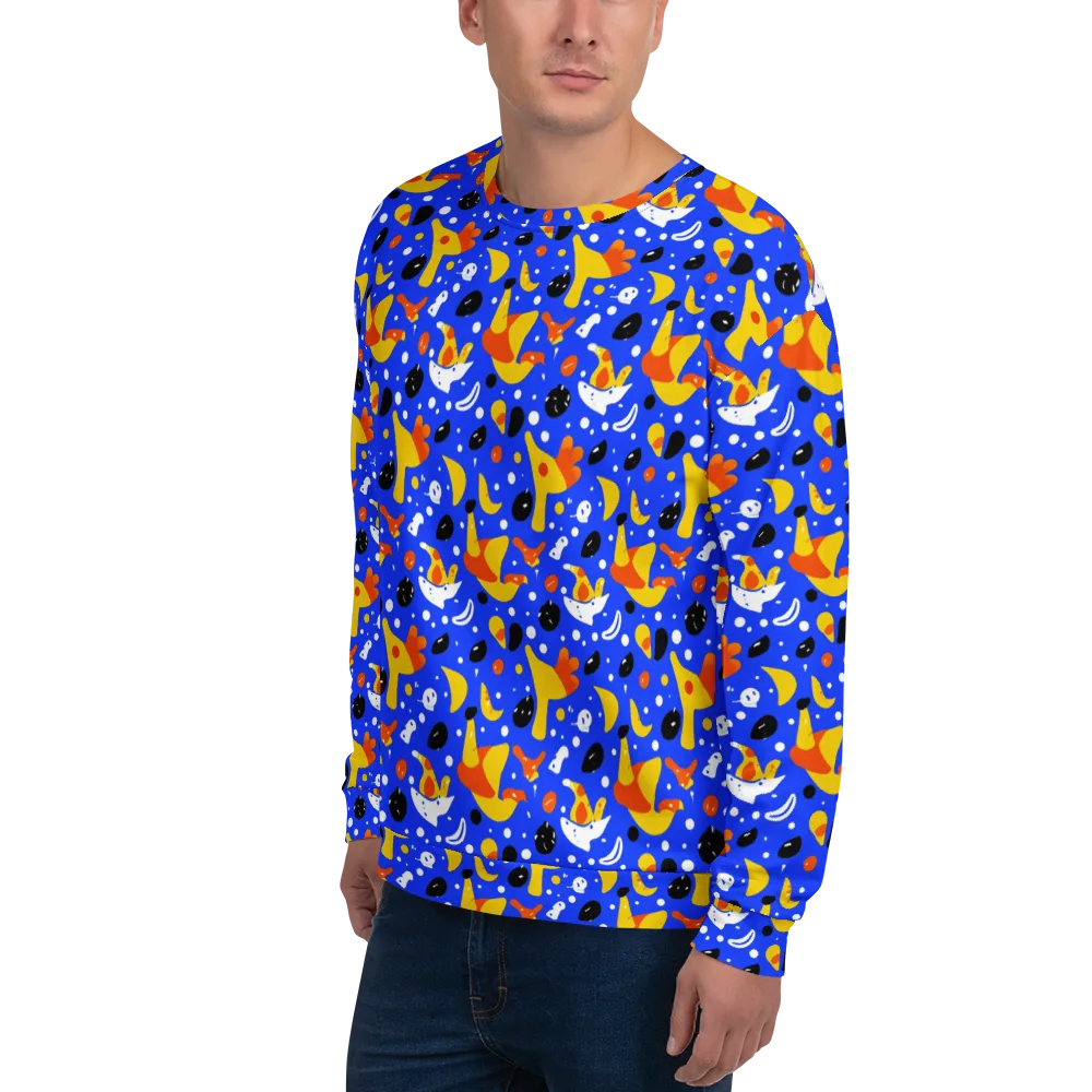 Blueberry Bazaar on Sweatshirt — Left Front