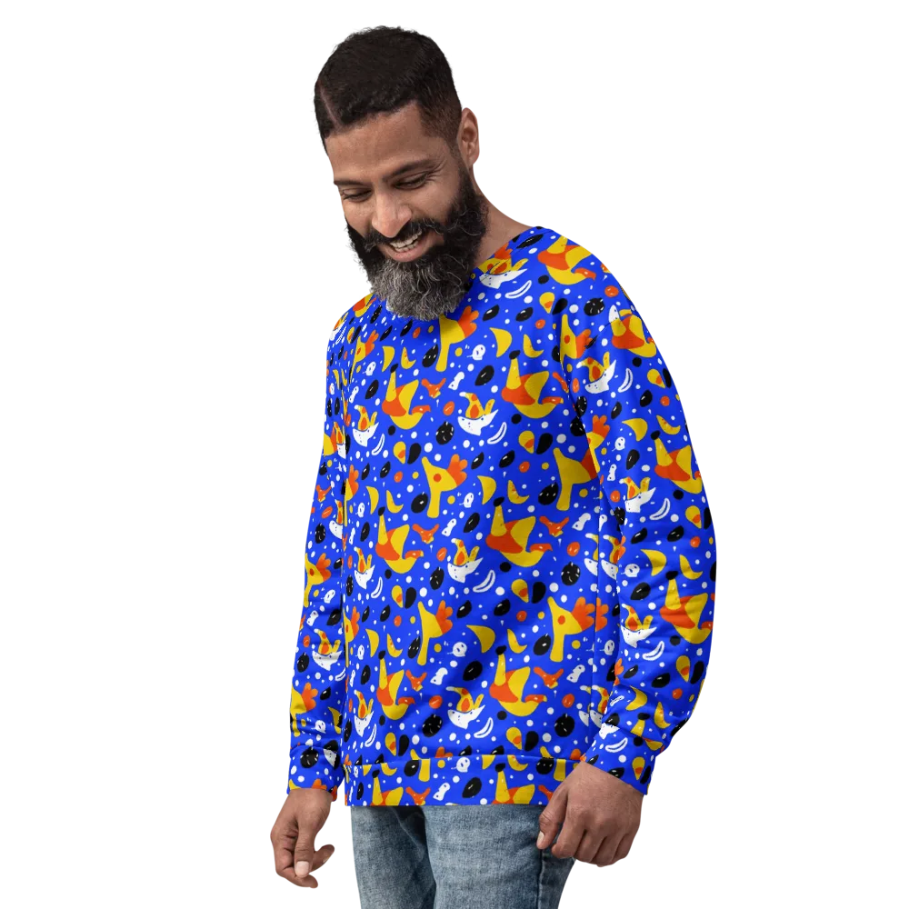 Blueberry Bazaar on Sweatshirt — Left Front