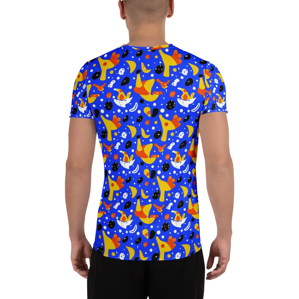 Blueberry Bazaar on Men's Athletic T-Shirt — Back