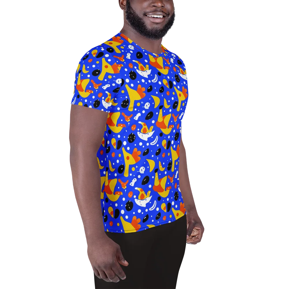 Blueberry Bazaar on Men's Athletic T-Shirt — Right