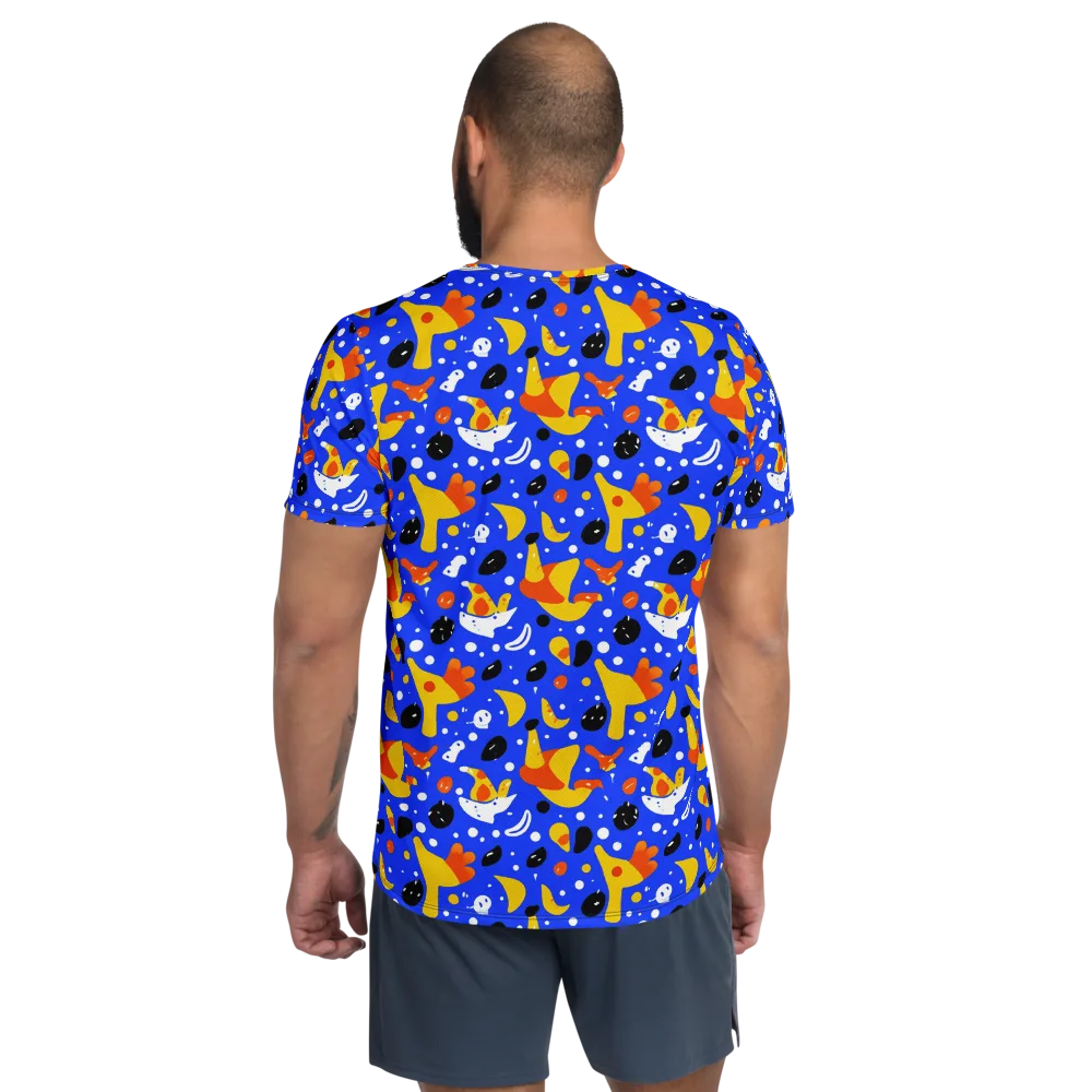Blueberry Bazaar on Men's Athletic T-Shirt — Back
