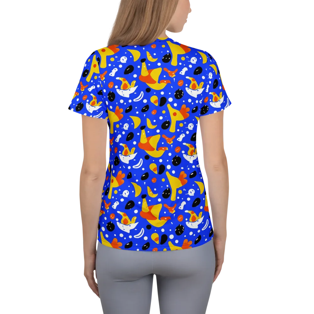 Blueberry Bazaar on Women's Athletic T-Shirt — Back