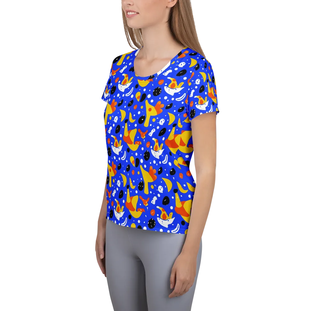 Blueberry Bazaar on Women's Athletic T-Shirt — Left