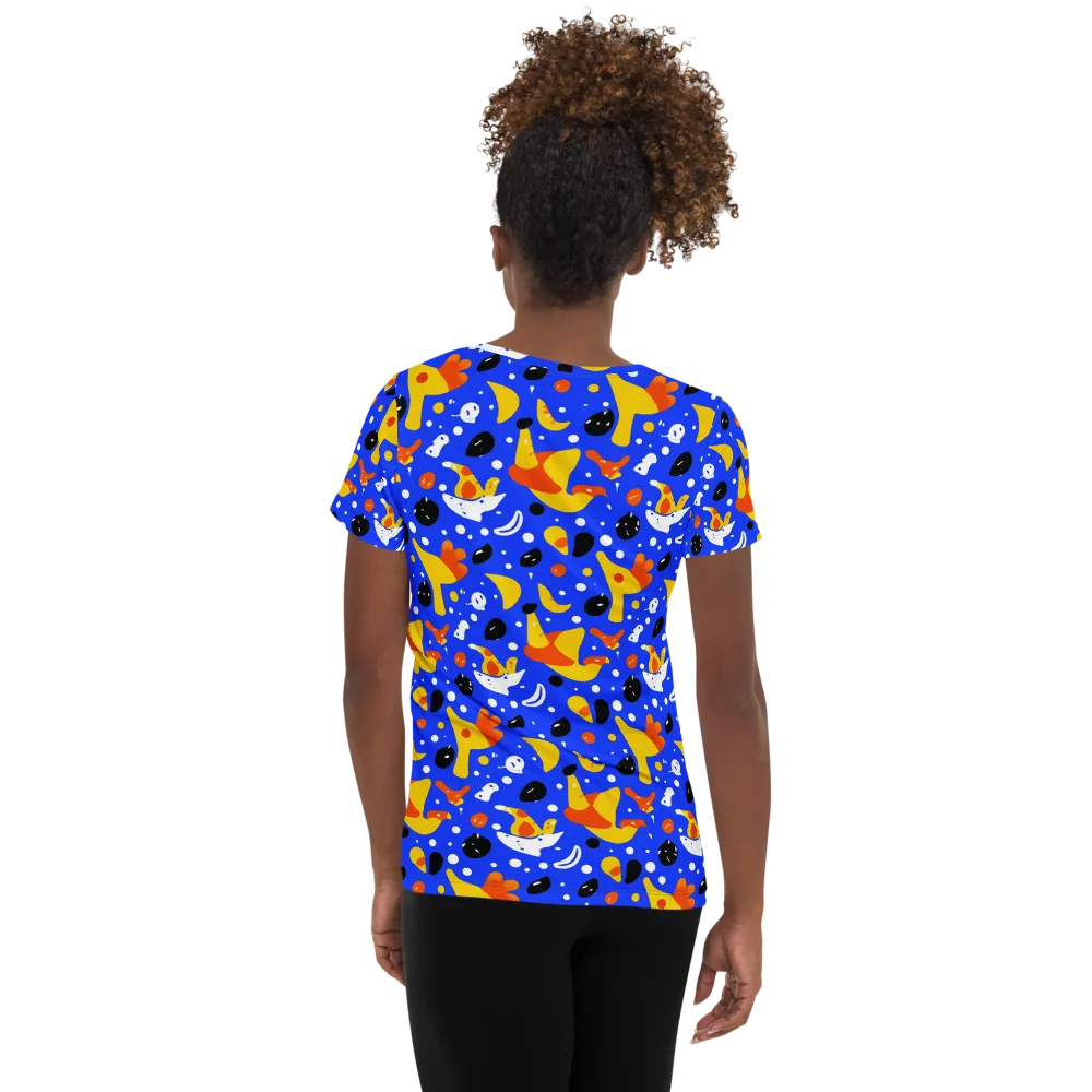 Blueberry Bazaar on Women's Athletic T-Shirt — Back