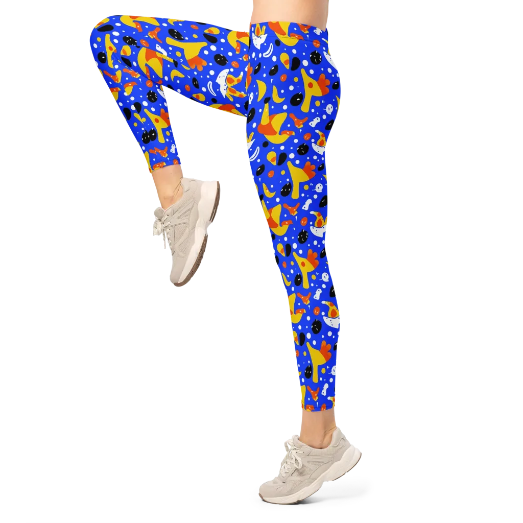 Blueberry Bazaar on Leggings — Left