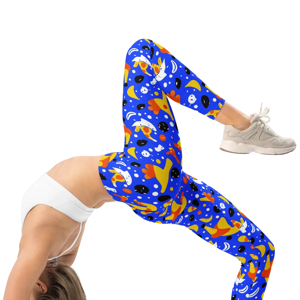 Blueberry Bazaar on Leggings — Right