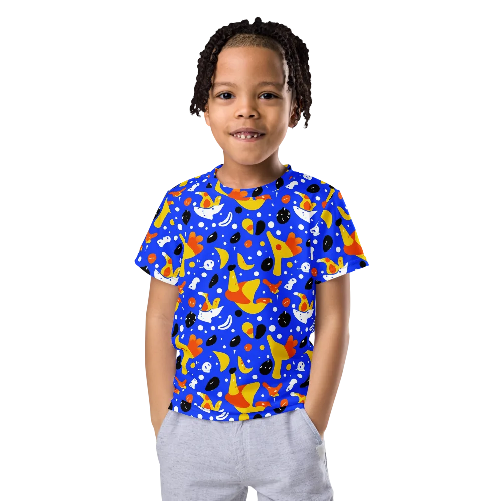 Blueberry Bazaar on Kids Crew Neck T-Shirt — Front