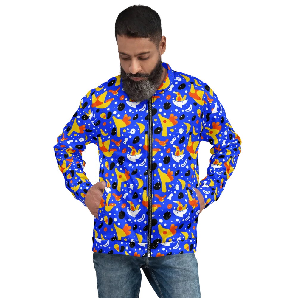 Blueberry Bazaar on Bomber Jacket — Front