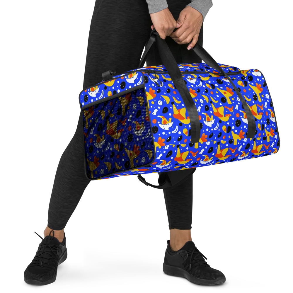 Blueberry Bazaar on Duffle Bag — Right Front