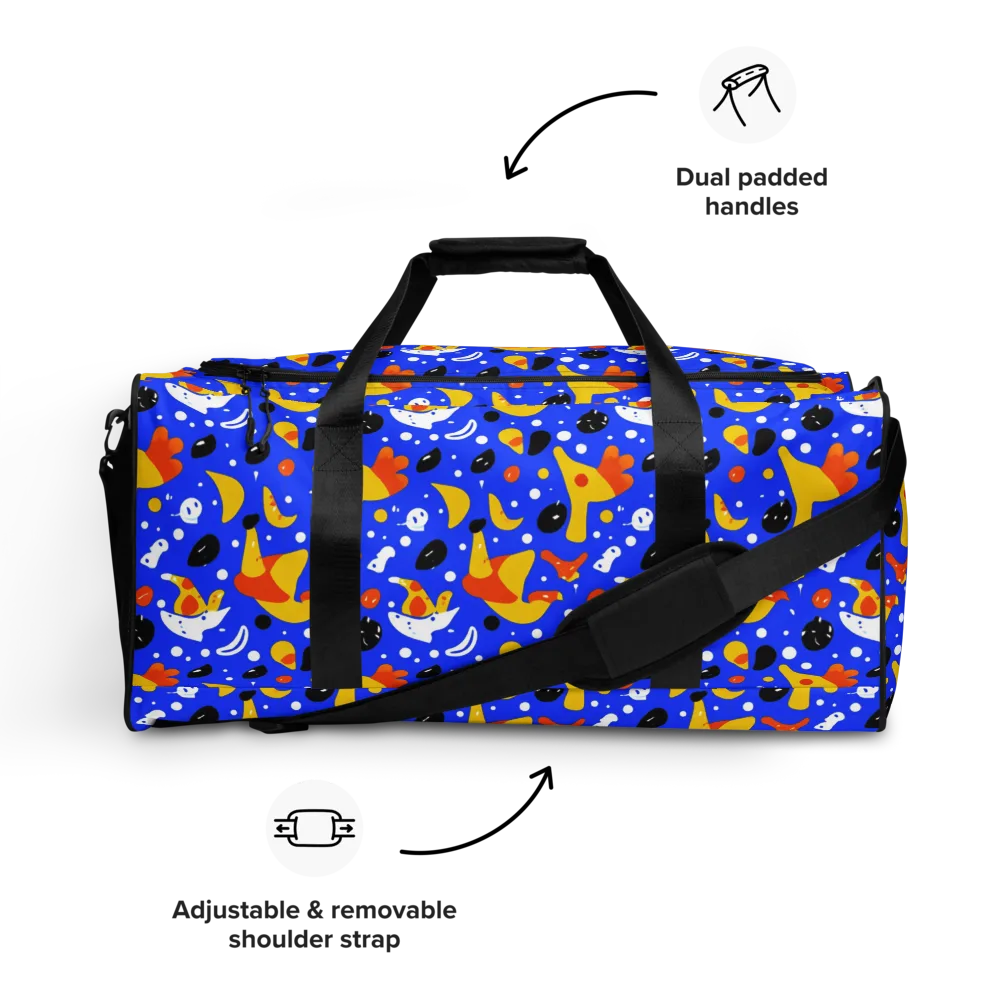 Blueberry Bazaar on Duffle Bag — Front