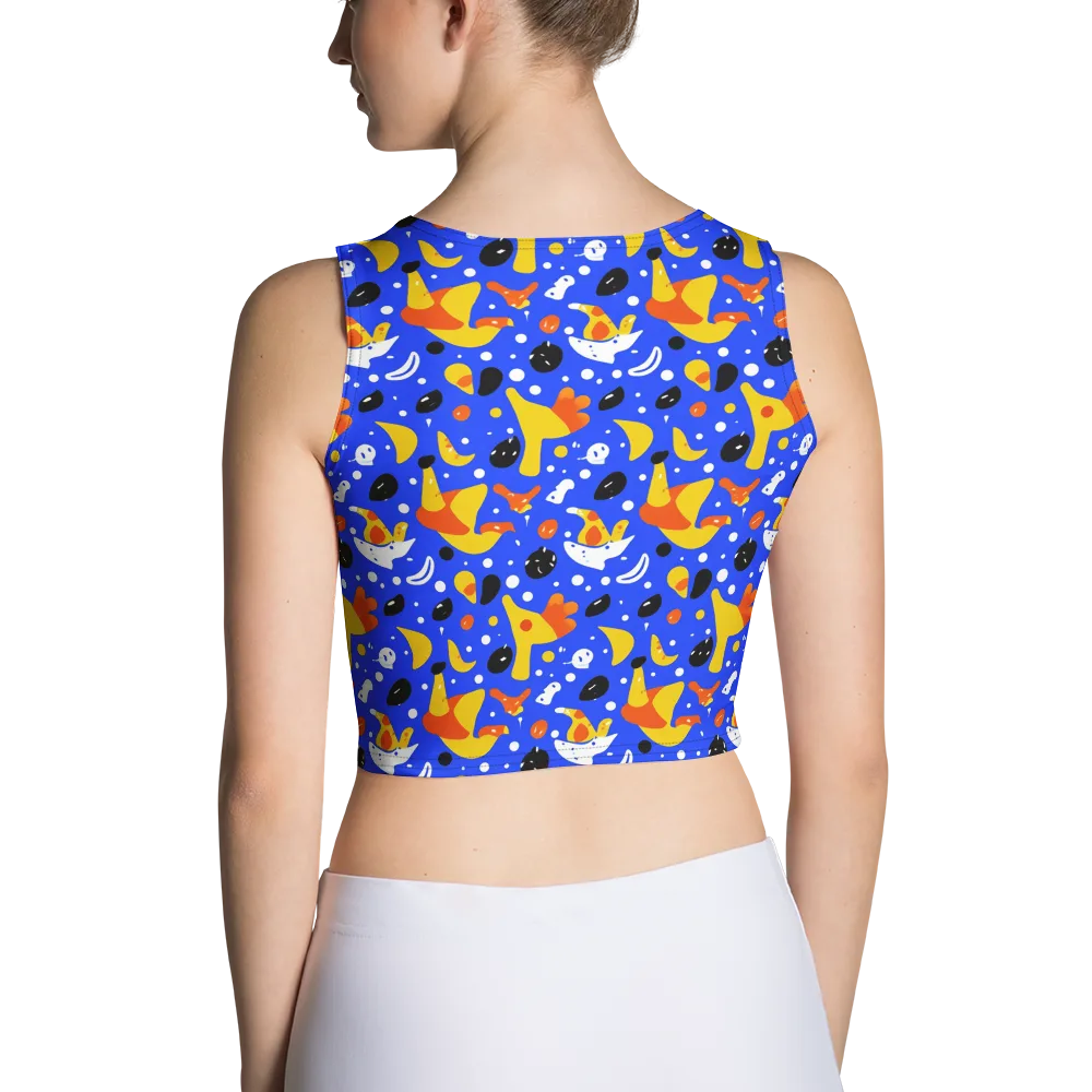 Blueberry Bazaar on Crop Top — Back