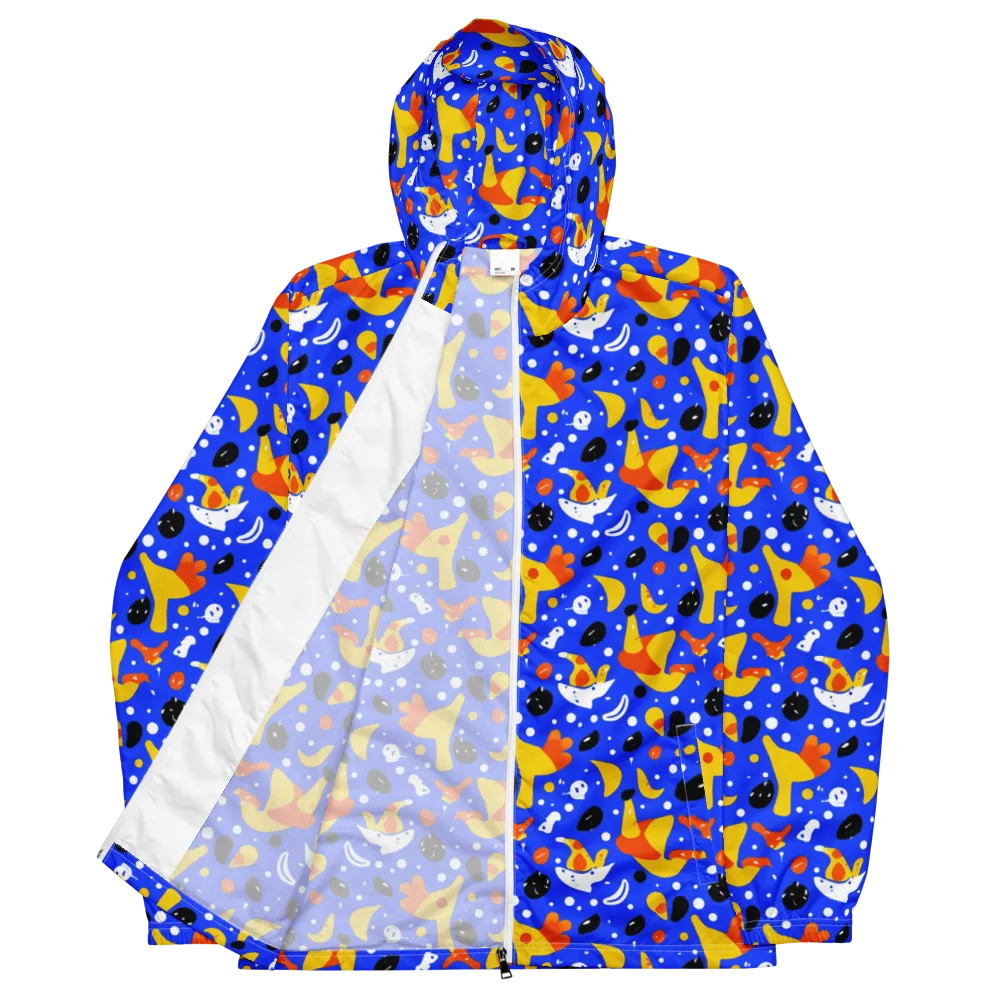 Blueberry Bazaar on Men's Windbreaker — Front