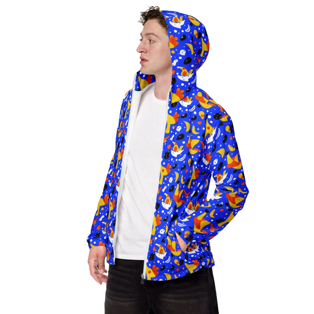 Blueberry Bazaar on Men's Windbreaker — Left Front
