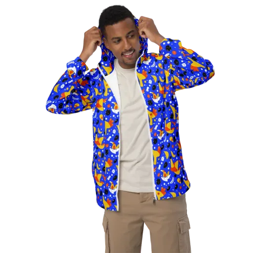 Blueberry Bazaar on a Men's Windbreaker