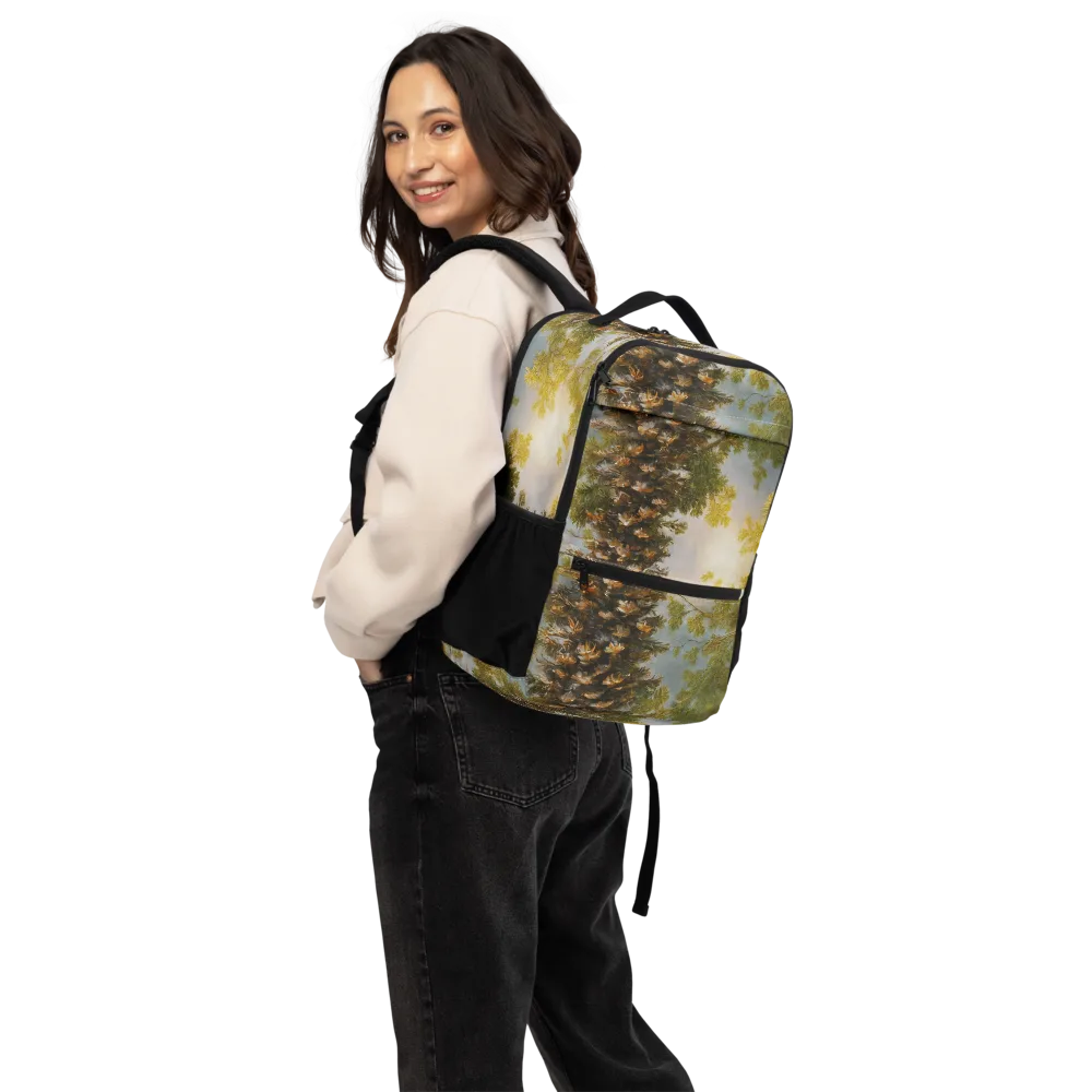 Golden Conifer on Utility Backpack — Back