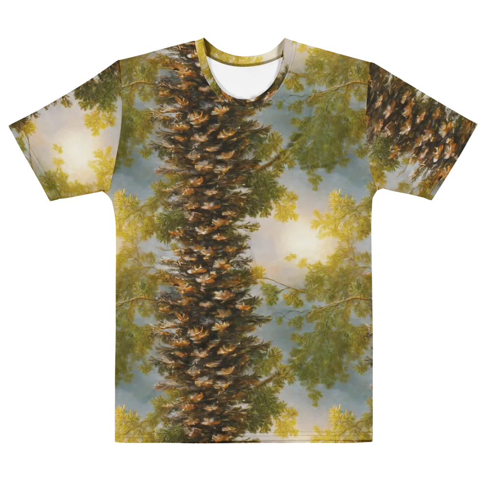 Golden Conifer on Men's Cotton Crew Neck T-Shirt — Front