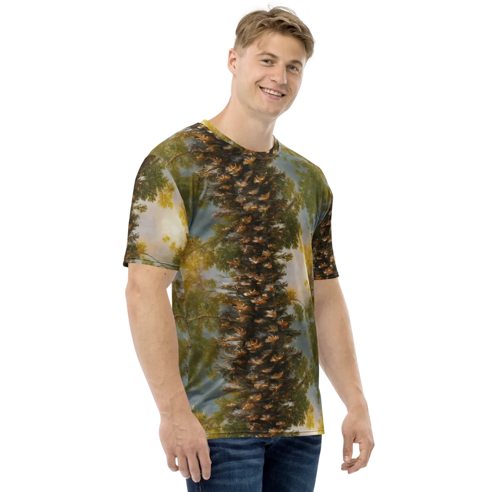 Golden Conifer on Men's Crew Neck T-Shirt — Right