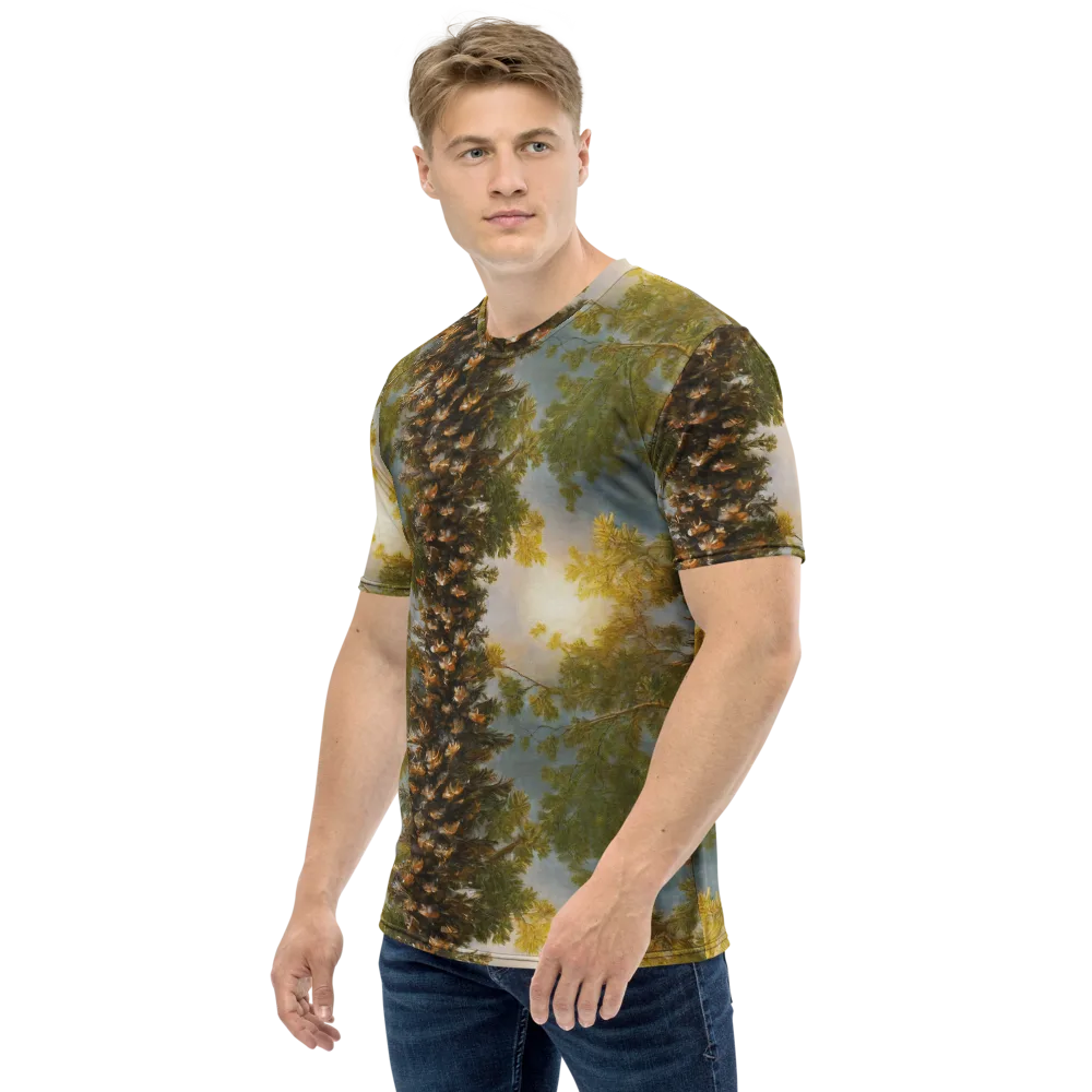 Golden Conifer on Men's Crew Neck T-Shirt — Left