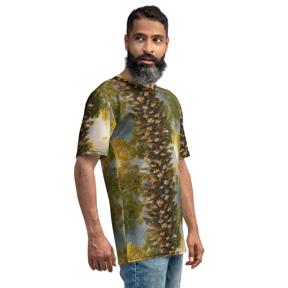Golden Conifer on Men's Crew Neck T-Shirt — Right