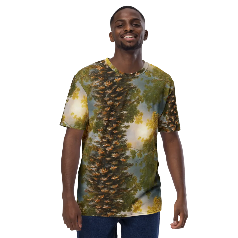 Golden Conifer on Men's Crew Neck T-Shirt — Front