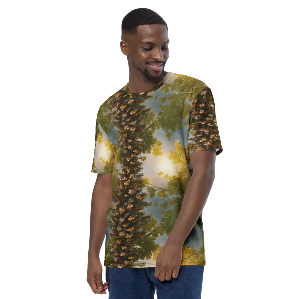 Golden Conifer on Men's Crew Neck T-Shirt — Left